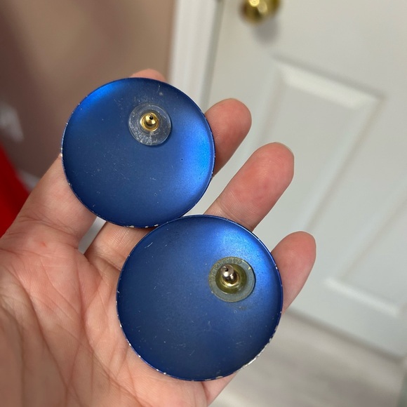 4/$100 retro 1980 Blue and Green Round stud earrings 😊 - Picture 5 of 7